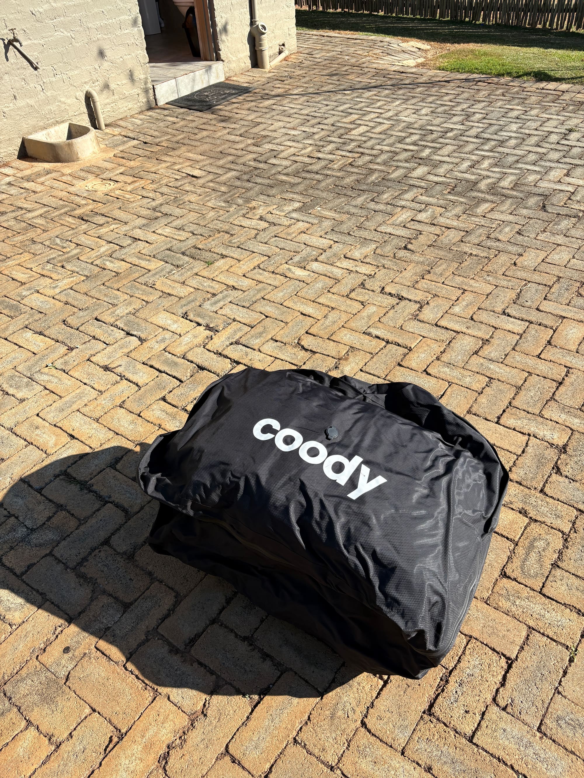 Coody tent bag packed and ready to go