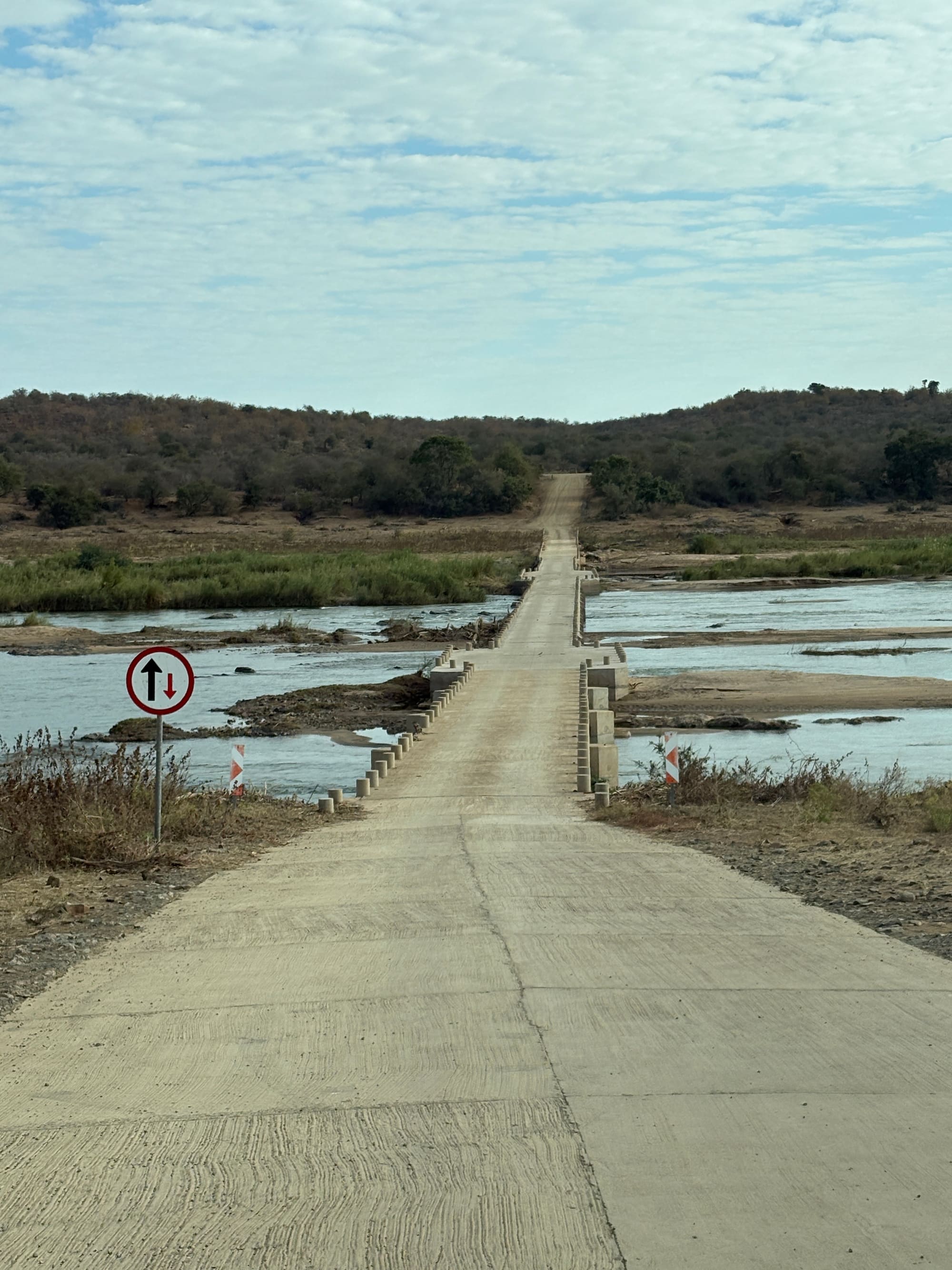A low-water bridge crossing a river near Satara, Kruger National Park